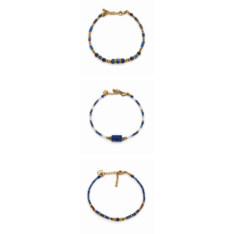 Bracelet ZÉPHYR en Lapis-Lazuli | Petit Cœur Bijoux