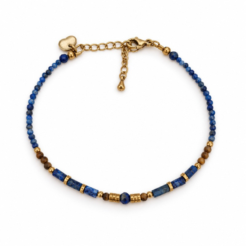 Bracelet ZÉPHYR en Lapis-Lazuli | Petit Cœur Bijoux