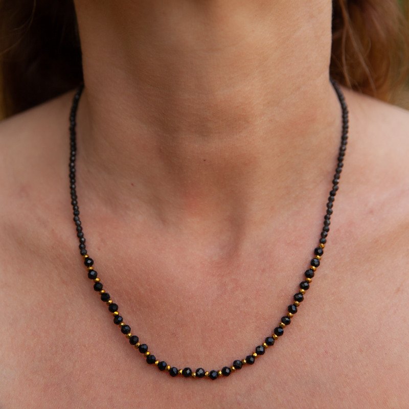 Bracelet-collier "Néo" obsidienne noire – Élégance magnétique et force intérieure | Petit Cœur