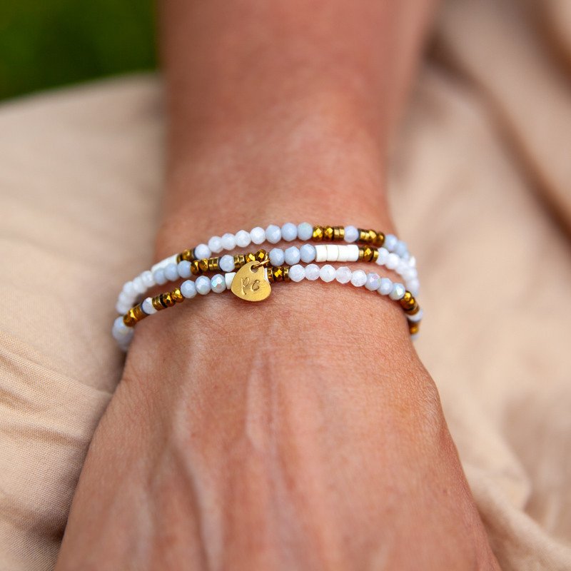 Bracelet-collier pierre de lune "L'instant sacré" & howlite – Lumière douce et sérénité | Petit Cœur