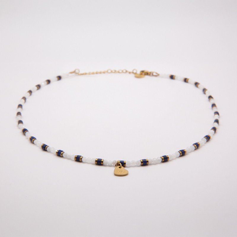 Collier radial pierre de lune & lapis-lazuli "ciel de Lune" – Féminité, sagesse & lumière | Petit Cœur