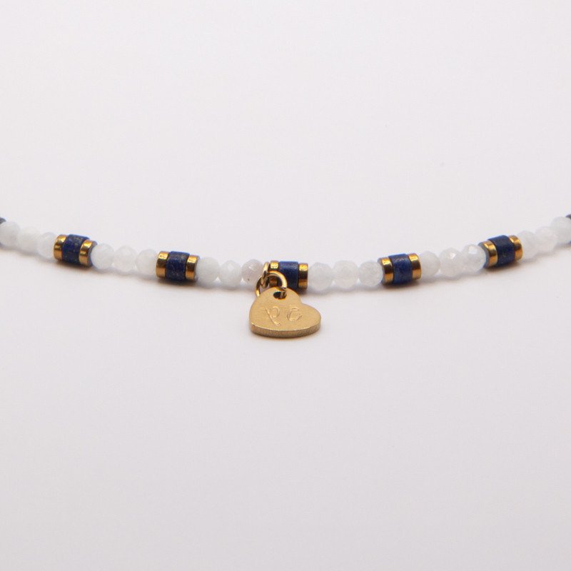 Collier radial pierre de lune & lapis-lazuli "ciel de Lune" – Féminité, sagesse & lumière | Petit Cœur
