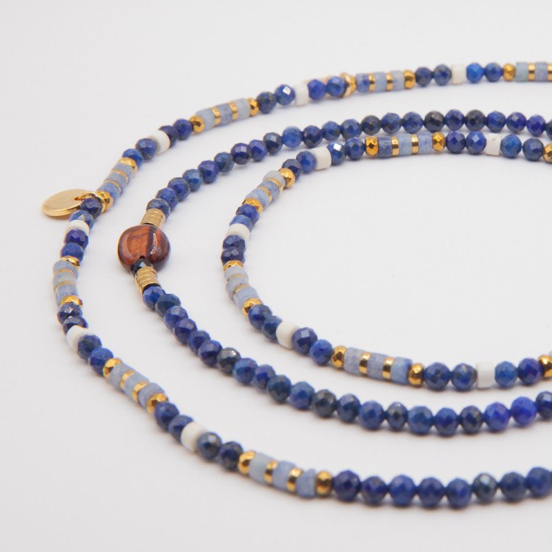 Aqua Lune – Bijou 2 en 1 Lapis Lazuli & Howlite | Élégance céleste & énergie apaisante