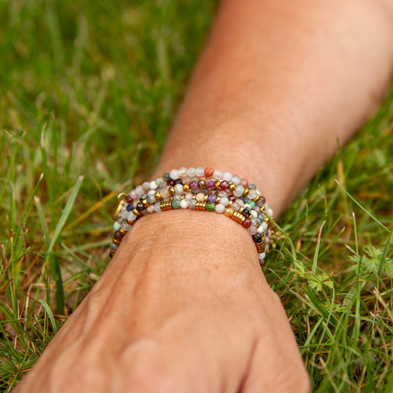 Freedom – Bijou 2 en 1 multirangs en pierres naturelles | Énergie libre & style unique