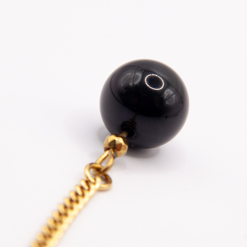 Boucles d’oreilles Solstice – Obsidienne | Collection Noctalis | Petit Cœur