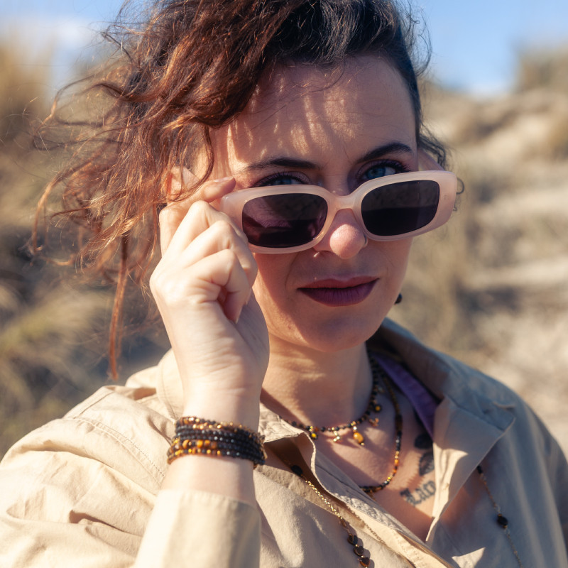 Boucles d’oreilles Solstice – Obsidienne | Collection Noctalis | Petit Cœur